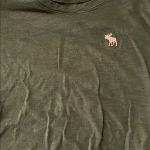 abercrombie kids army green t shirt